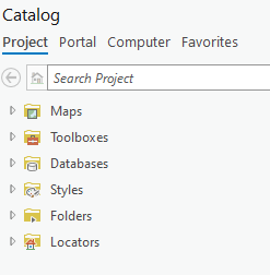 Catalog pane